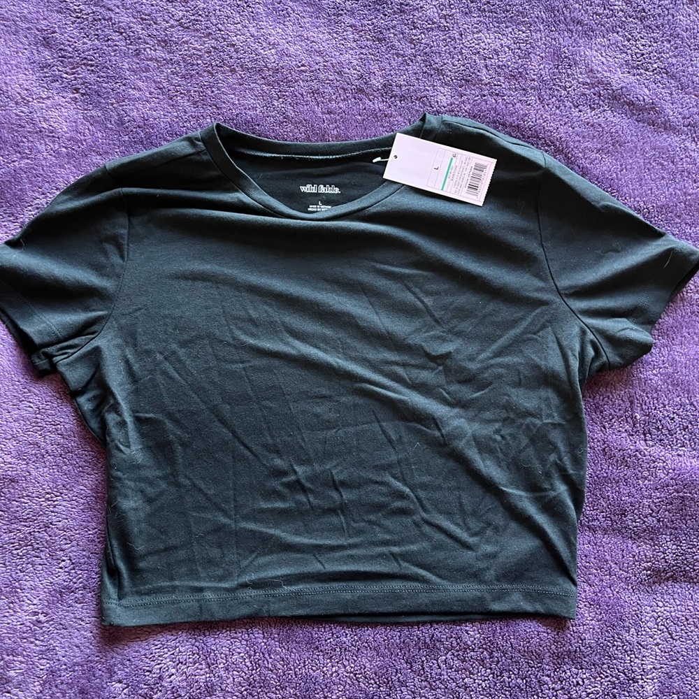 NWT Black Crop Top